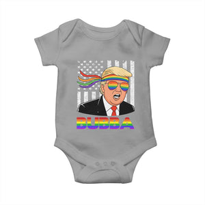 Rainbow Bubba Trump Viral Meme Baby Onesie Funny Pride Parody American LGBTQ Flag TS02 Sport Gray Print Your Wear