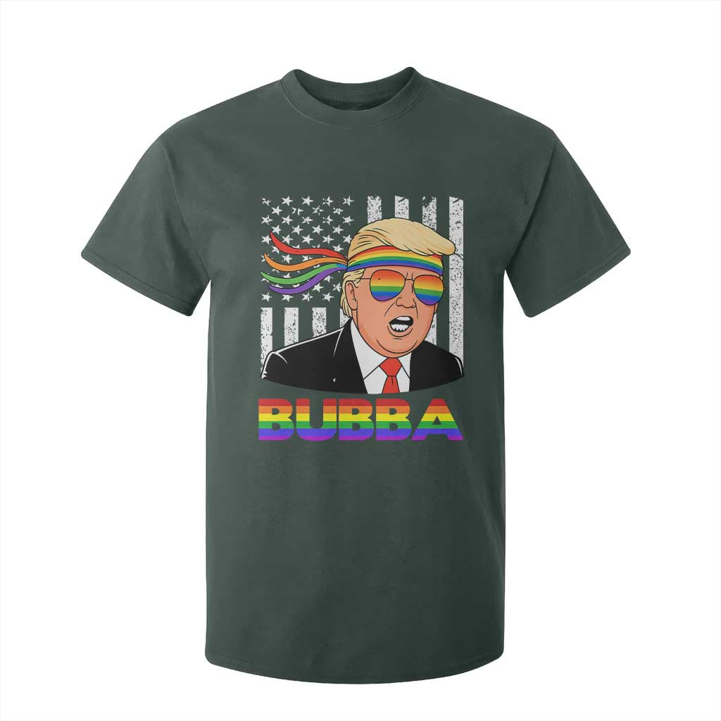 Rainbow Bubba Trump Viral Meme T Shirt For Kid Funny Pride Parody American LGBTQ Flag TS02 Dark Forest Green Print Your Wear