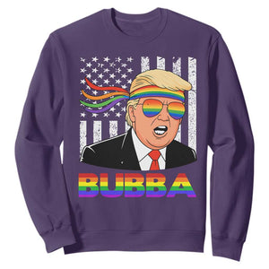 Rainbow Bubba Trump Viral Meme Sweatshirt Funny Pride Parody American LGBTQ Flag TS02 Purple Print Your Wear
