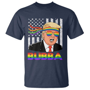 Rainbow Bubba Trump Viral Meme T Shirt Funny Pride Parody American LGBTQ Flag TS02 Navy Print Your Wear