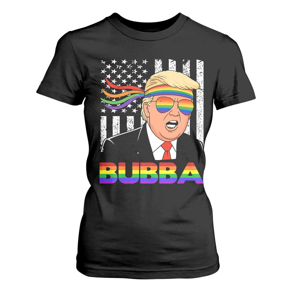 Rainbow Bubba Trump Viral Meme T Shirt For Women Funny Pride Parody American LGBTQ Flag TS02 Black Print Your Wear