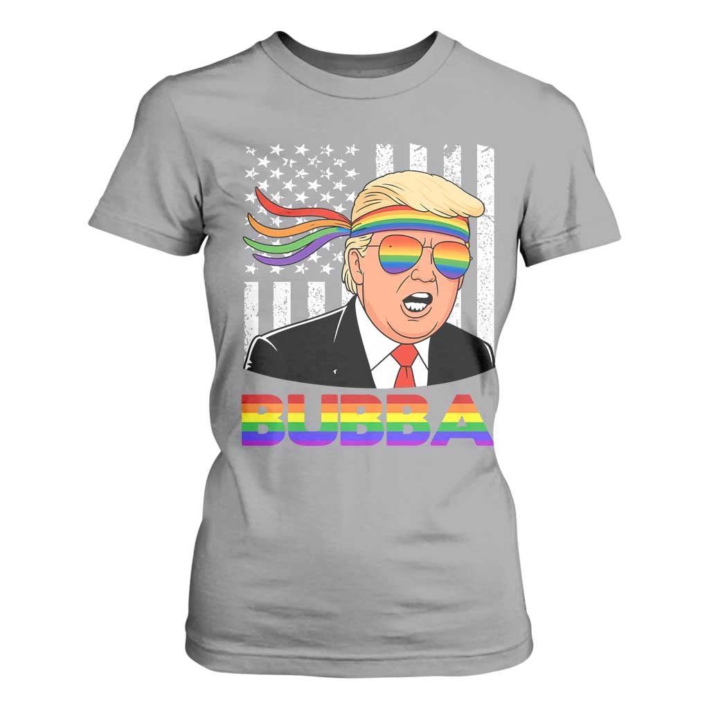 Rainbow Bubba Trump Viral Meme T Shirt For Women Funny Pride Parody American LGBTQ Flag TS02 Sport Gray Print Your Wear