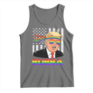Rainbow Bubba Trump Viral Meme Tank Top Funny Pride Parody American LGBTQ Flag TS02 Black Heather Print Your Wear