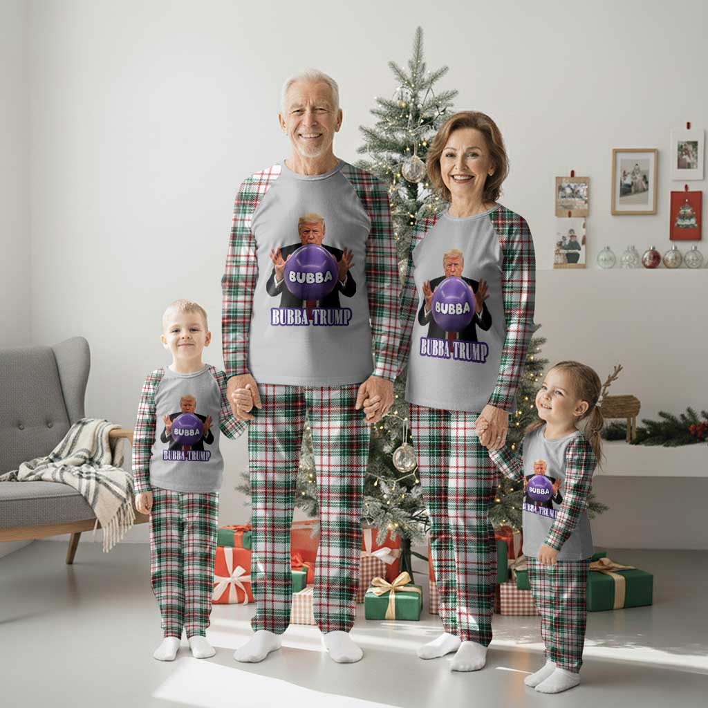Bubba Trump Blowing Balloon Meme Plaid Pajama Set Funny Political Scandal Parody for Viral Humor Fans TS02 Christmas Plaid Print Your Wear