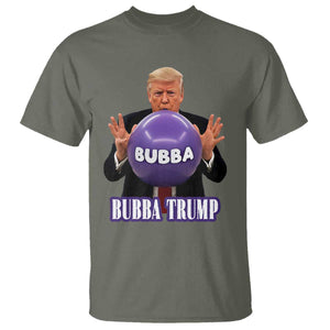 Bubba Trump Blowing Balloon Meme T Shirt Funny Political Scandal Parody for Viral Humor Fans TS02 Military Green Print Your Wear