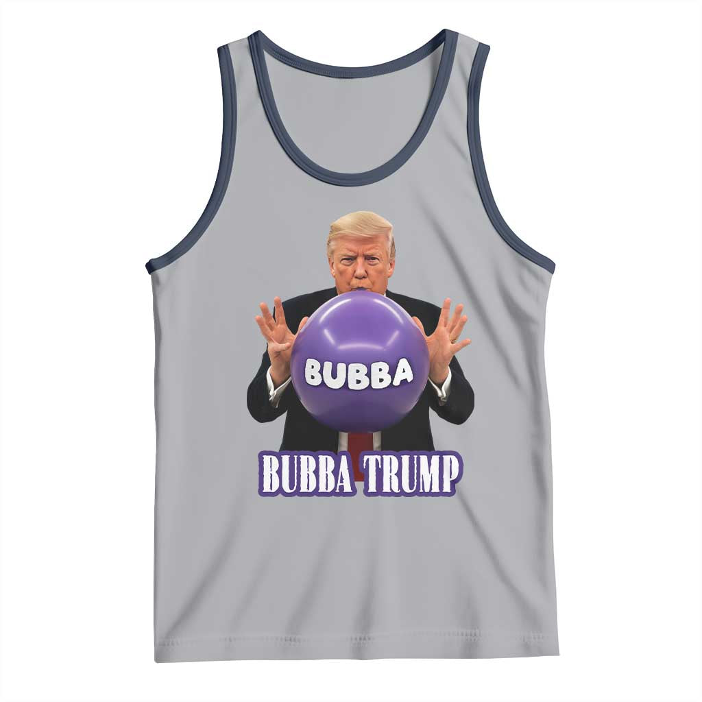 Bubba Trump Blowing Balloon Meme Tank Top Funny Political Scandal Parody for Viral Humor Fans TS02 Athletic Heather Navy Print Your Wear