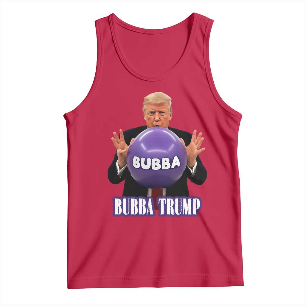 Bubba Trump Blowing Balloon Meme Tank Top Funny Political Scandal Parody for Viral Humor Fans TS02 Red Print Your Wear