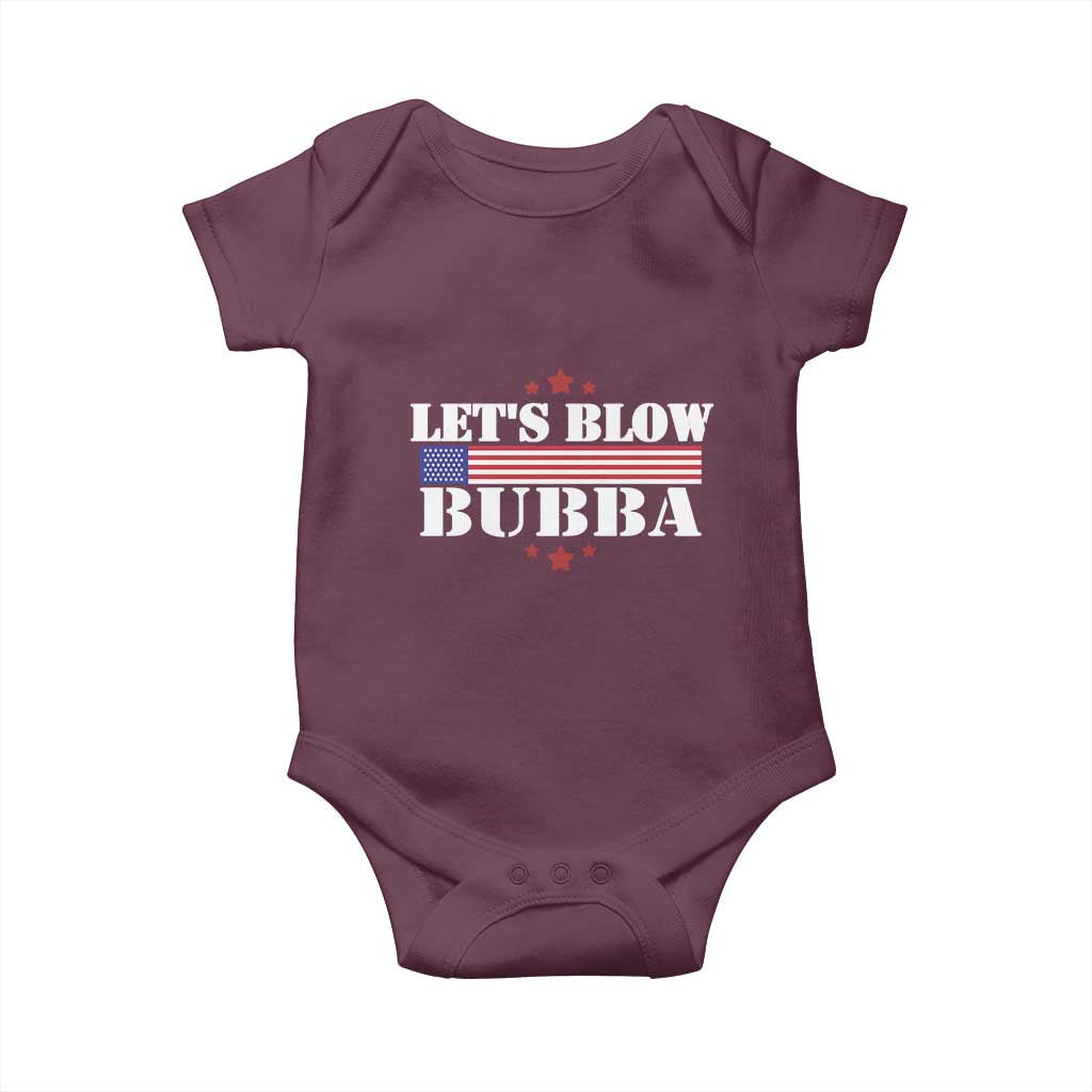 Lets Blow Bubba Baby Onesie Satirical Patriot Meme TS02 Maroon Print Your Wear