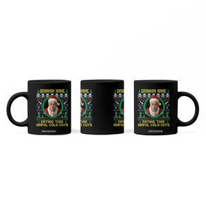 Funny Ed Gein Horror Christmas Meme Coffee Mug Drinking Wine Eating This Sinful Cold Cuts Viral Scene TS02 Print Your Wear