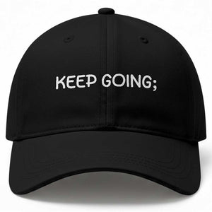 Keep Going Semicolon Suicide Prevention Awareness Baseball Cap Mental Health Support You Matter Inspiration Radiate Positivity