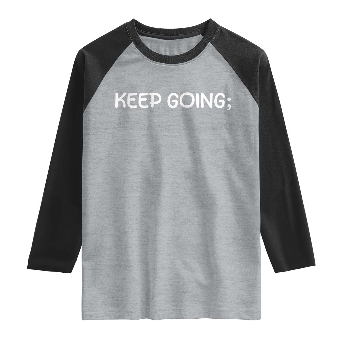Keep Going Semicolon Suicide Prevention Awareness Raglan Shirt Mental Health Support You Matter Inspiration Radiate Positivity