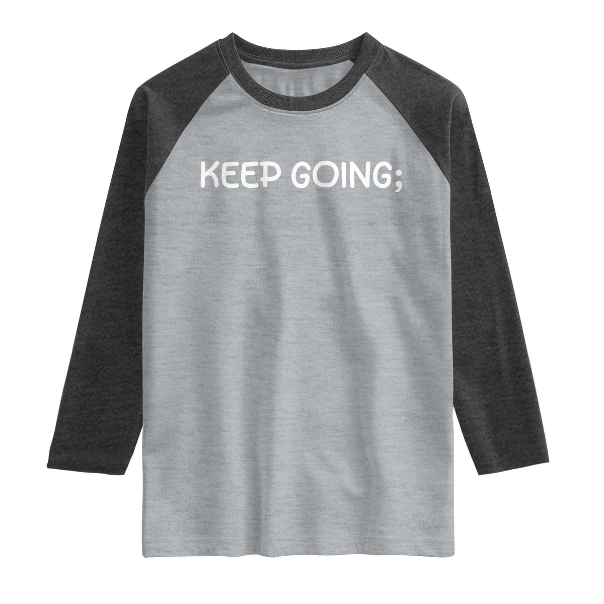 Keep Going Semicolon Suicide Prevention Awareness Raglan Shirt Mental Health Support You Matter Inspiration Radiate Positivity