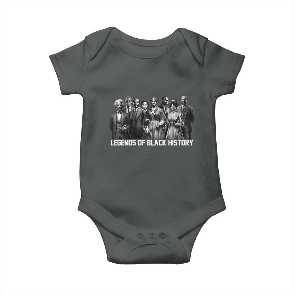 Legends of Black History Baby Onesie Civil Rights Leaders TS02 Dark Heather Print Your Wear