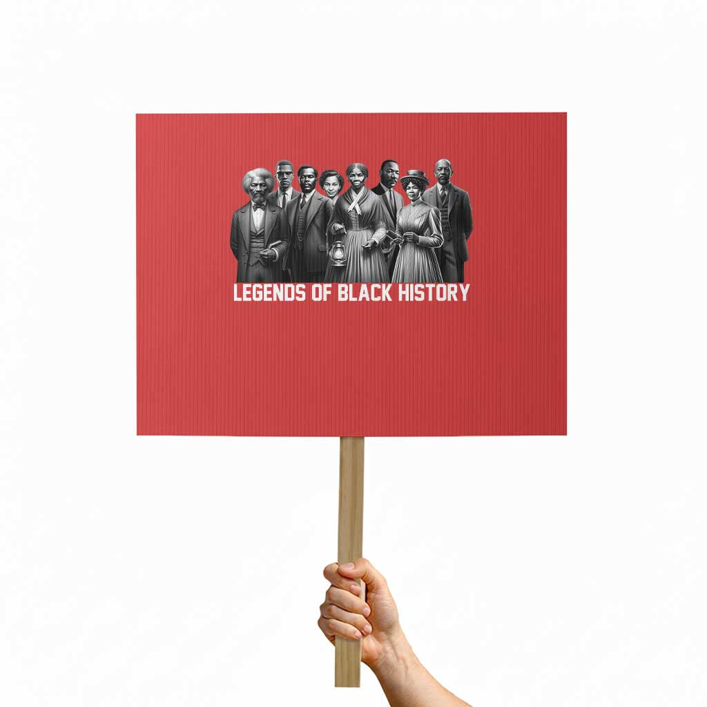 Legends of Black History Protest Sign Civil Rights Leaders TS02 Horizontal 18" × 24" Red Print Your Wear