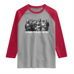 Legends of Black History Raglan Shirt Civil Rights Leaders TS02 Sport Gray Red Print Your Wear