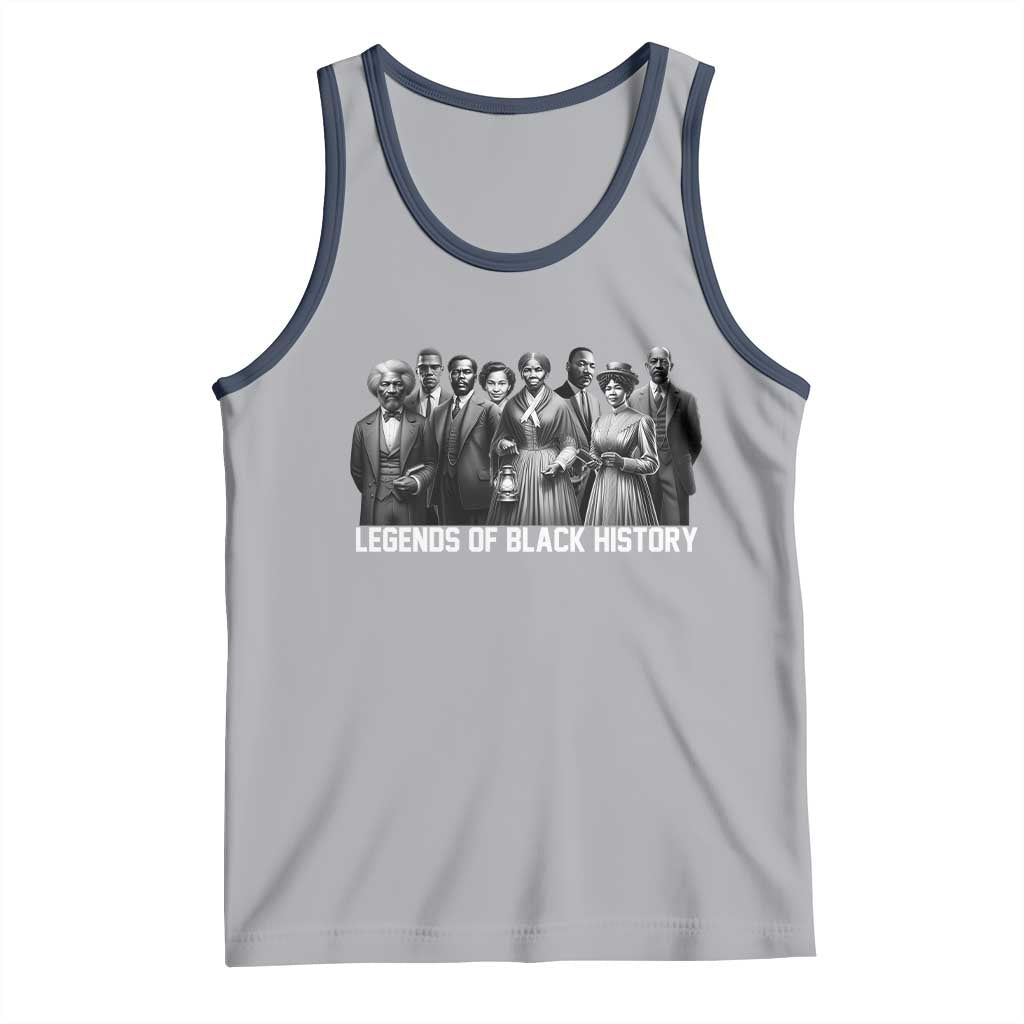 Legends of Black History Tank Top Civil Rights Leaders TS02 Athletic Heather Navy Print Your Wear