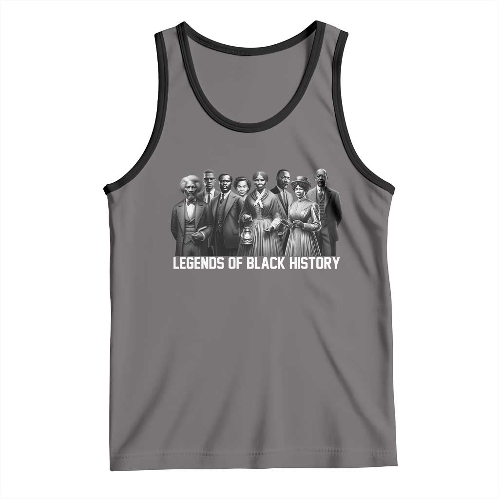 Legends of Black History Tank Top Civil Rights Leaders TS02 Deep Heather Black Print Your Wear
