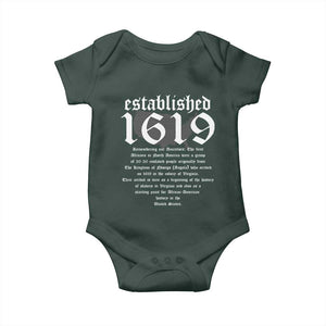 African American History Baby Onesie Project 1619 Established American Map Retro Vintage TS02 Print Your Wear