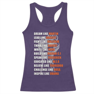 Civil Right Leaders Inspiration Racerback Tank Top Dream Like Martin Black History African American TS02 Purple Print Your Wear
