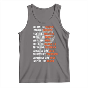 Civil Right Leaders Inspiration Tank Top Dream Like Martin Black History African American TS02 Deep Heather Print Your Wear