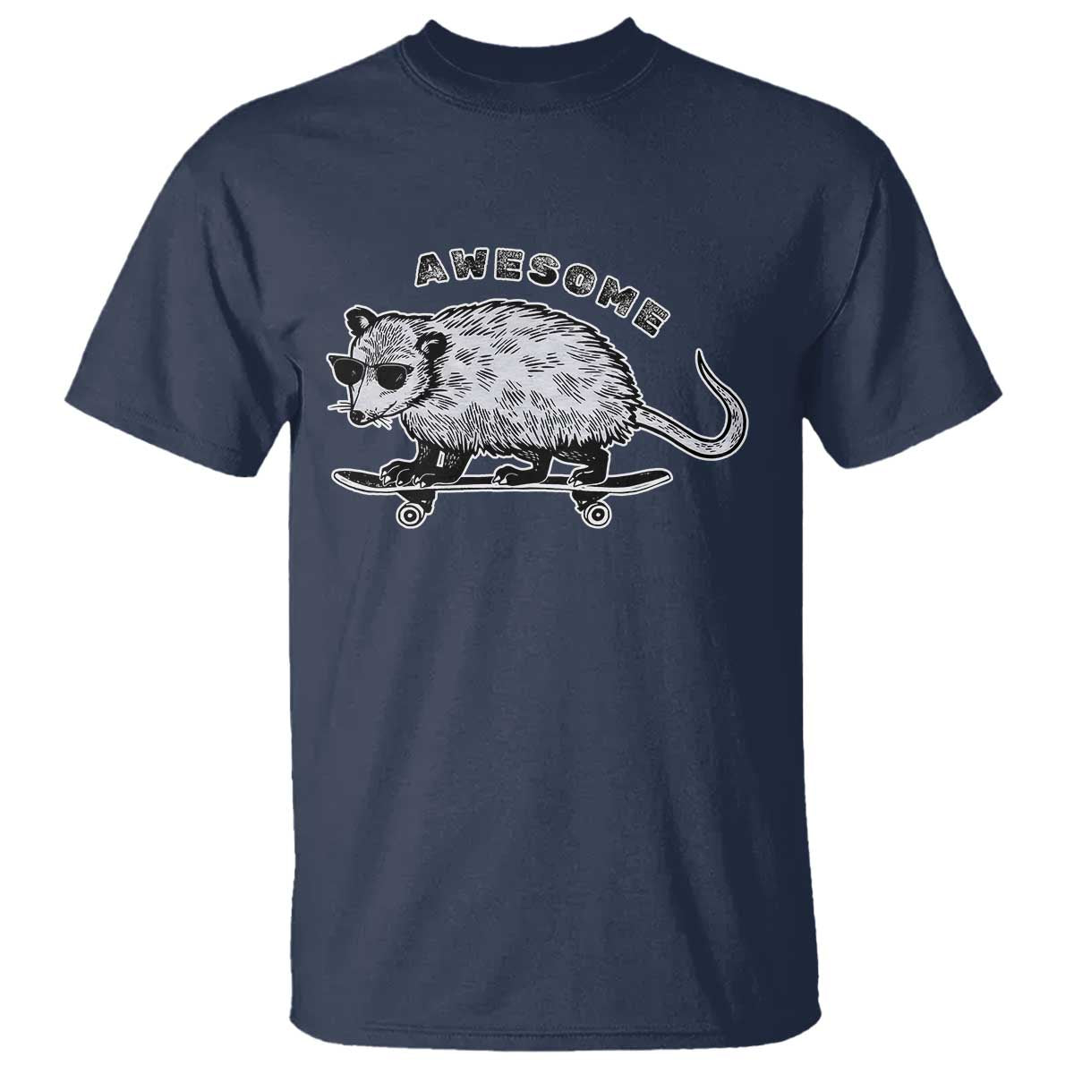 Funny Opossum Meme T Shirt Awesome Possum Cool 90s Retro Vintage Animal Lover TS02 Navy Print Your Wear
