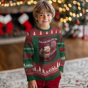 Funny Opossum Meme Ugly Christmas Sweater Im Not Like Other Girls I'm Worse Possum Sarcasm Humor TS02 Christmas Print Your Wear