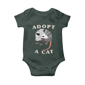 Funny Opossum Meme Baby Onesie Adopt A Cat Possum Team Trash Vibes TS02 Print Your Wear