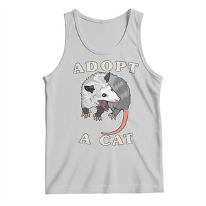 Funny Opossum Meme Tank Top Adopt A Cat Possum Team Trash Vibes TS02 Ash Print Your Wear