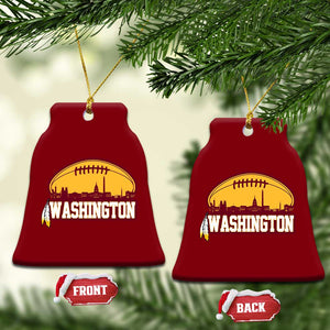 Washington Ceramic Ornament Football Native American Feather TS02 Print Your Wear