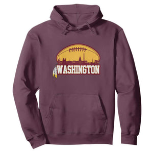 Washington Hoodie Football Native American Feather TS02 Maroon Print Your Wear