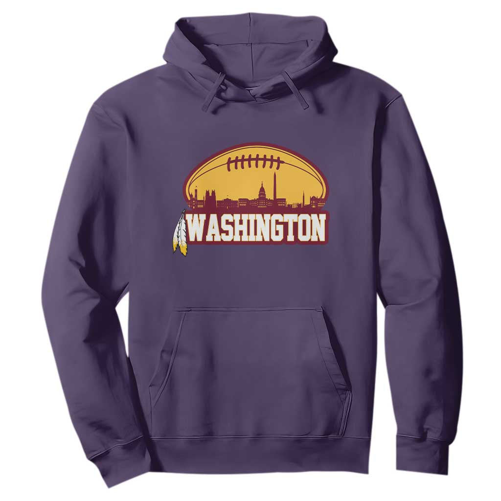 Washington Skyline Native American Feather Pride Hoodie Football Sports Fan TS02 Purple Print Your Wear