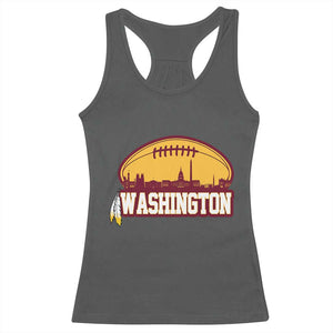 Washington Skyline Native American Feather Pride Racerback Tank Top Football Sports Fan TS02 Dark Heather Print Your Wear