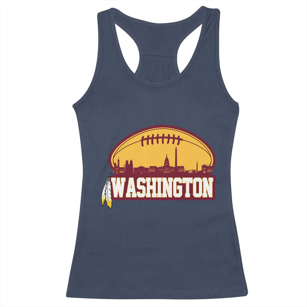 Washington Skyline Native American Feather Pride Racerback Tank Top Football Sports Fan TS02 Navy Print Your Wear