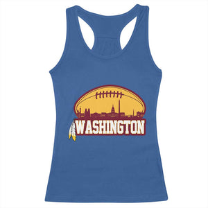Washington Skyline Native American Feather Pride Racerback Tank Top Football Sports Fan TS02 Royal Blue Print Your Wear