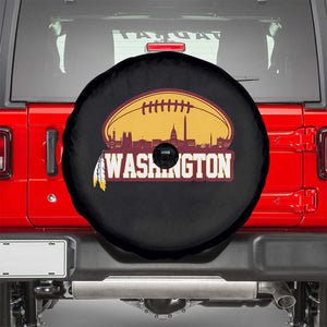 Washington Skyline Native American Feather Pride Spare Tire Cover Football Sports Fan TS02 Black Print Your Wear