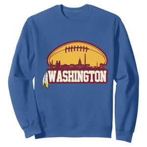 Washington Sweatshirt Football Native American Feather TS02 Royal Blue Print Your Wear
