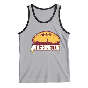 Washington Tank Top Football Native American Feather TS02 Athletic Heather Black Print Your Wear