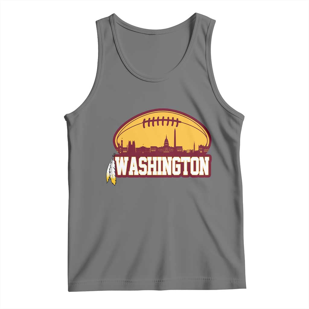 Washington Skyline Native American Feather Pride Tank Top Football Sports Fan TS02 Black Heather Print Your Wear