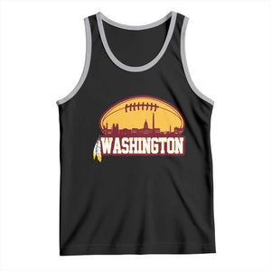 Washington Tank Top Football Native American Feather TS02 Black Athletic Heather Print Your Wear