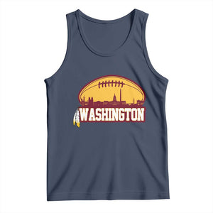 Washington Tank Top Football Native American Feather TS02 Navy Print Your Wear