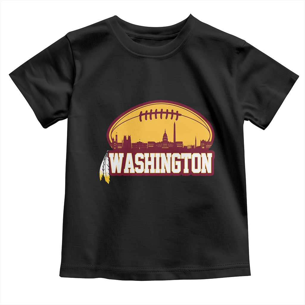 Washington Skyline Native American Feather Pride Toddler T Shirt Football Sports Fan TS02 Black Print Your Wear