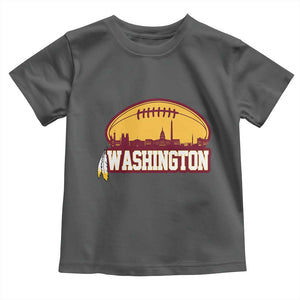 Washington Skyline Native American Feather Pride Toddler T Shirt Football Sports Fan TS02 Dark Heather Print Your Wear