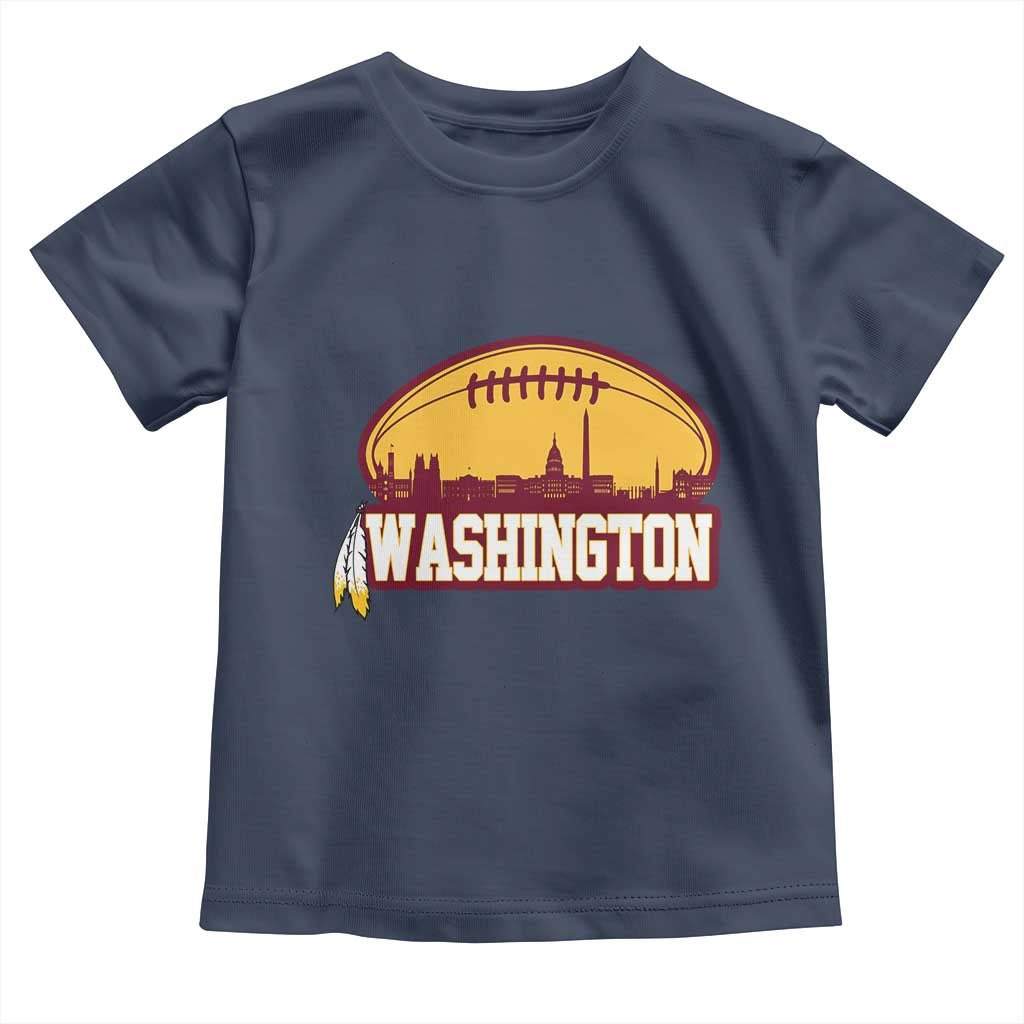 Washington Skyline Native American Feather Pride Toddler T Shirt Football Sports Fan TS02 Navy Print Your Wear