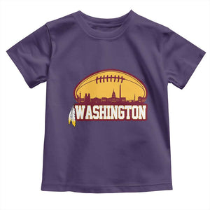 Washington Skyline Native American Feather Pride Toddler T Shirt Football Sports Fan TS02 Purple Print Your Wear