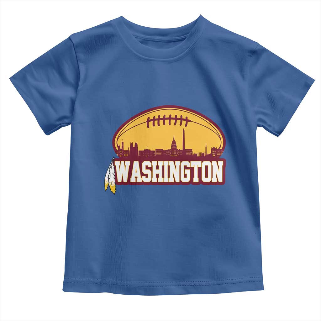 Washington Skyline Native American Feather Pride Toddler T Shirt Football Sports Fan TS02 Royal Blue Print Your Wear