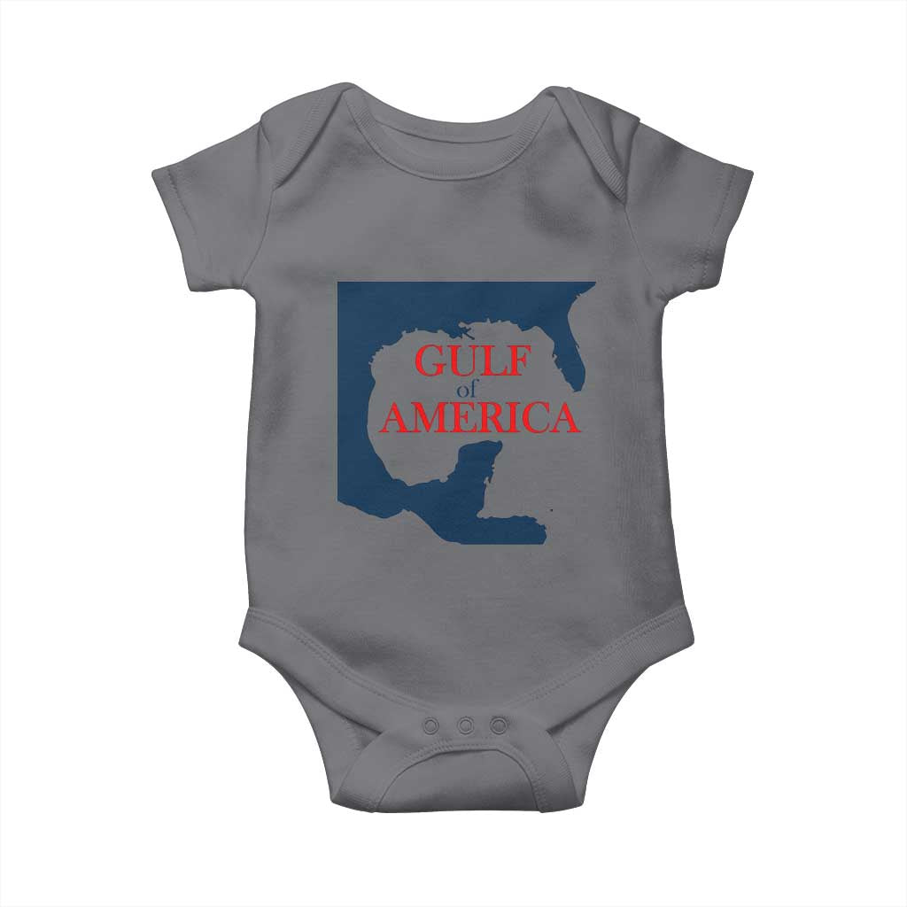 Trump America's Gulf Baby Onesie North America Map TS02 Charcoal Print Your Wear