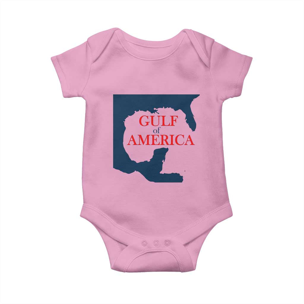 Trump America's Gulf Baby Onesie North America Map TS02 Light Pink Print Your Wear