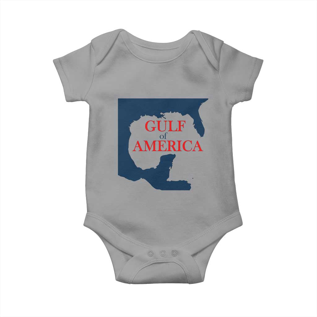 Trump America's Gulf Baby Onesie North America Map TS02 Sport Gray Print Your Wear
