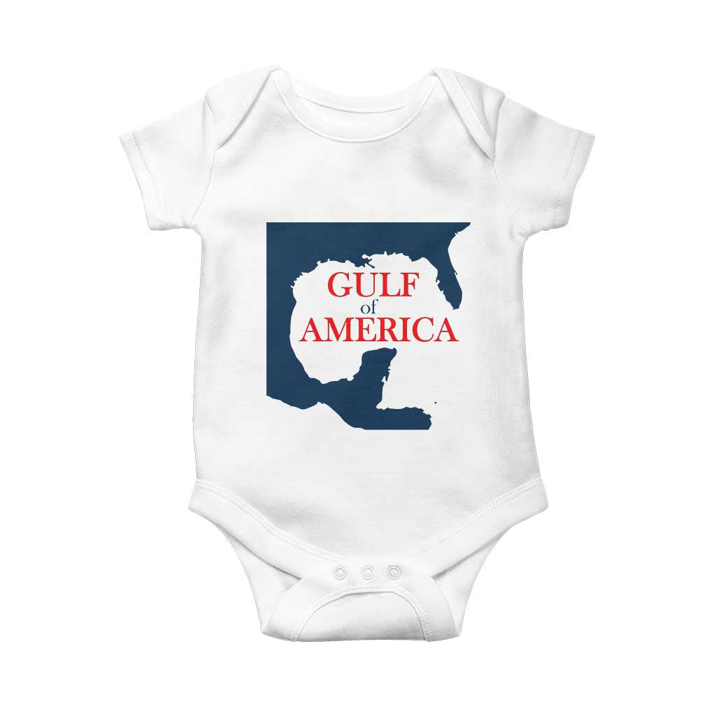 Trump America's Gulf Baby Onesie North America Map TS02 White Print Your Wear