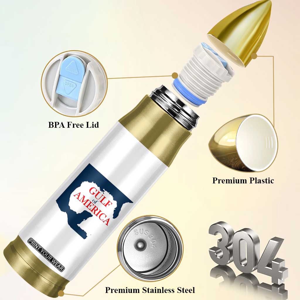 Trump America's Gulf Bullet Tumbler North America Map TS02 Print Your Wear